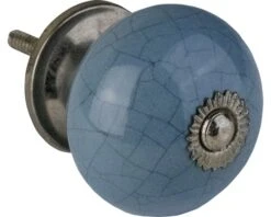 Alternative view of Meubelknop Porselein Ø 40 Mm Blauw