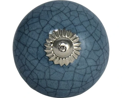 Meubelknop Porselein Ø 40 Mm Blauw 4 Meubelknop Porselein Ø 40 Mm Blauw - Afbeelding 3