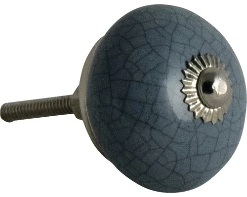 Meubelknop Porselein Ø 40 Mm Blauw 2 Meubelknop Porselein Ø 40 Mm Blauw