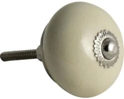Meubelknop Porselein Ø 40 Mm Crème