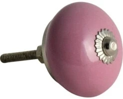 Meubelknop Porselein Ø 40 Mm Roze