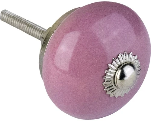 Meubelknop Porselein Ø 40 Mm Roze 4 Meubelknop Porselein Ø 40 Mm Roze - Afbeelding 2