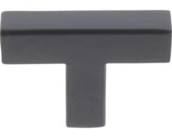 STARX Meubelknop T-model Vierkant 12x12x50 Mm Zwart