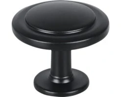 STARX Meubelknop Vlak Rond Ø 32 Mm Zwart