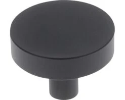 STARX Meubelknop Vlak Rond Ø 40 Mm Zwart