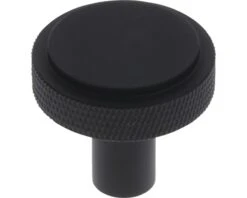 STARX Meubelknop Vlak Rond Ø 35 Mm Zwart