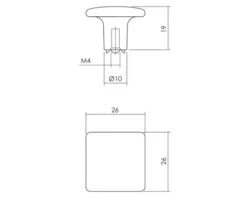 INTERSTEEL Meubelknop Vierkant 26x26 Mm Mat Zwart 5 INTERSTEEL Meubelknop Vierkant 26x26 Mm Mat Zwart -Hettich shop DV 8 10176461 01 4c NL 20191008134657
