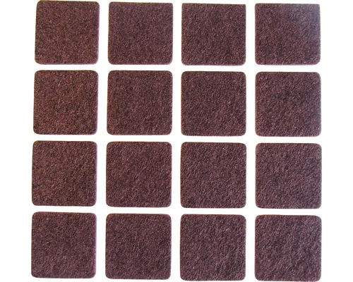 Viltglijder Zelfklevend Vierkant Bruin 22x22 Mm, 16 Stuks 3 Viltglijder Zelfklevend Vierkant Bruin 22x22 Mm, 16 Stuks