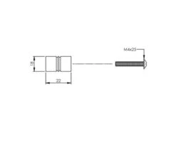Alternative view of INTERSTEEL Meubelknop RVS Geborsteld, Ø 18 Mm