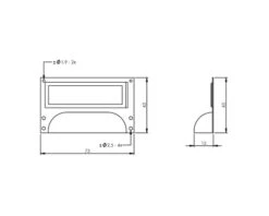 Alternative view of INTERSTEEL Etiketgreep 73 Mm Mat Zwart
