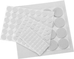 Viltglijder Assortiment Zelfklevend Wit, 125-delig