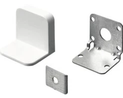 HETTICH Kasthoekijzer Met Afdekking Wit, 2 Stuks