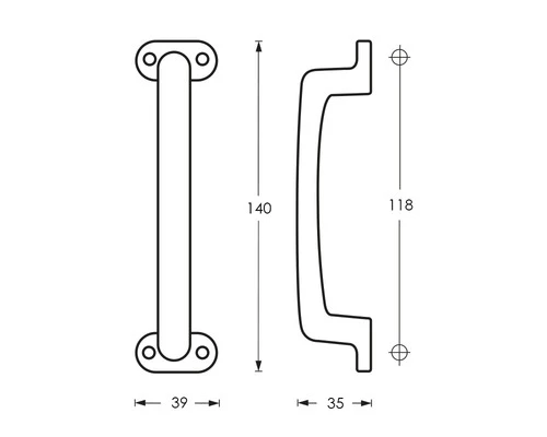INTERSTEEL Meubelgreep 140 Mm, Chroom 4 INTERSTEEL Meubelgreep 140 Mm, Chroom - Afbeelding 2