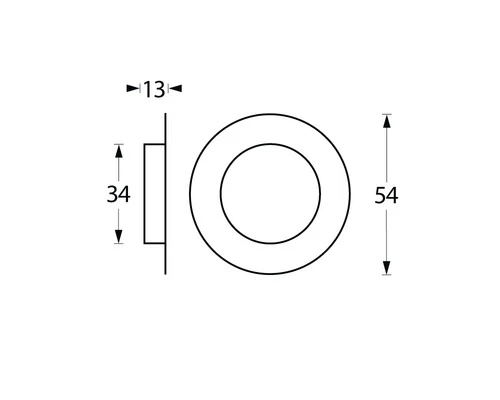 INTERSTEEL Komgreep RVS Geborsteld, Ø 55/34 Mm 3 INTERSTEEL Komgreep RVS Geborsteld, Ø 55/34 Mm - Afbeelding 2