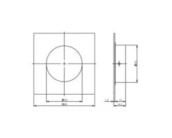 Alternative view of INTERSTEEL Komgreep Vierkant RVS Geborsteld, 85 Mm