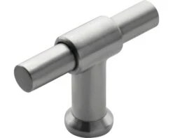 INTERSTEEL Meubelknop T-vorm Recht/recht RVS Geborsteld, 56x40 Mm