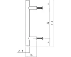 INTERSTEEL Meubelgreep RVS Geborsteld, Ø 12 Mm Lengte 146 Mm -Hettich shop DV 8 6027286 02 4c NL 20171208195118