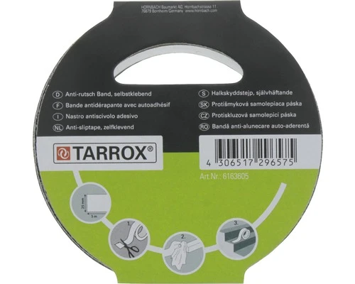 TARROX Antislip Tape Zelfklevend Zwart, Rol 25x5000 Mm 5 TARROX Antislip Tape Zelfklevend Zwart, Rol 25x5000 Mm - Afbeelding 3