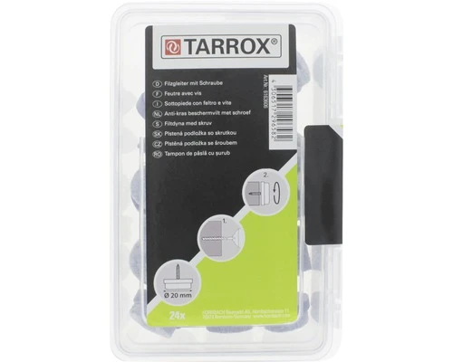 TARROX Viltglijder Schroefbaar Rond Bruin Ø 20 Mm, 24 Stuks 4 TARROX Viltglijder Schroefbaar Rond Bruin Ø 20 Mm, 24 Stuks - Afbeelding 2