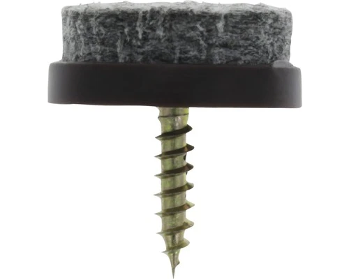 TARROX Viltglijder Schroefbaar Rond Bruin Ø 28 Mm, 24 Stuks 3 TARROX Viltglijder Schroefbaar Rond Bruin Ø 28 Mm, 24 Stuks