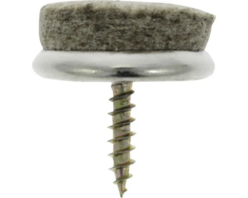 TARROX Viltglijder Metaal Schroefbaar Rond Bruin Ø 24 Mm, 24 Stuks 3 TARROX Viltglijder Metaal Schroefbaar Rond Bruin Ø 24 Mm, 24 Stuks