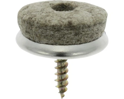 TARROX Viltglijder Metaal Schroefbaar Rond Bruin Ø 24 Mm, 24 Stuks 4 TARROX Viltglijder Metaal Schroefbaar Rond Bruin Ø 24 Mm, 24 Stuks - Afbeelding 2