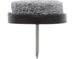 TARROX Viltglijder Spijkerbaar Rond Bruin Ø 28 Mm, 24 Stuks