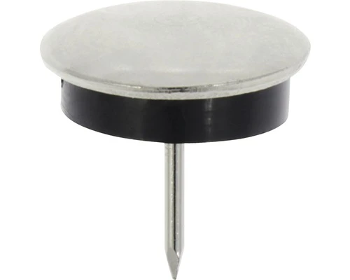 TARROX Metaalglijder Spijkerbaar Rond Chroom Ø 22 Mm, 16 Stuks 4 TARROX Metaalglijder Spijkerbaar Rond Chroom Ø 22 Mm, 16 Stuks - Afbeelding 2