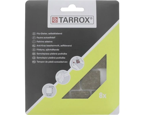 TARROX Antikras Vilt Zelfklevend Vierkant Bruin 25x25x6 Mm, 8 Stuks 5 TARROX Antikras Vilt Zelfklevend Vierkant Bruin 25x25x6 Mm, 8 Stuks - Afbeelding 3