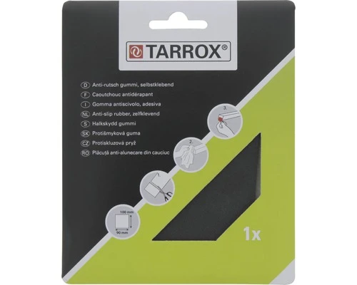 TARROX Antislip Rubber Zelfklevend Zwart 90x100 Mm 5 TARROX Antislip Rubber Zelfklevend Zwart 90x100 Mm - Afbeelding 3