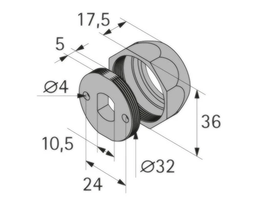 HETTICH Kastroedehouder Ø 25 Mm Verchroomd, 30 Stuks 4 HETTICH Kastroedehouder Ø 25 Mm Verchroomd, 30 Stuks - Afbeelding 2