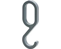 HETTICH Kledinghaak Voor Ovale Kastroede 15x30 Mm Grijs, 4 Stuks