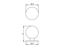 Alternative view of INTERSTEEL Meubelknop Bol Chroom Mat, Ø 30 Mm