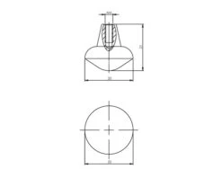 Alternative view of INTERSTEEL Meubelknop Met Punt Mat Zwart, Ø 20 Mm