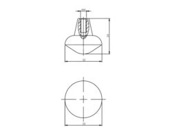 Alternative view of INTERSTEEL Meubelknop Met Punt Mat Zwart, Ø 25 Mm