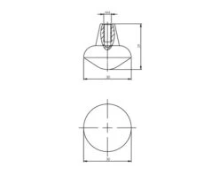 Alternative view of INTERSTEEL Meubelknop Met Punt Mat Zwart, Ø 30 Mm