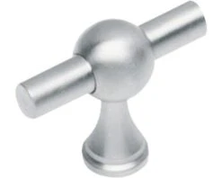INTERSTEEL Meubelknop T-vorm RVS Geborsteld, 47x37 Mm