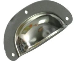 Komgreep Staalplaat Vernikkeld, 96 Mm