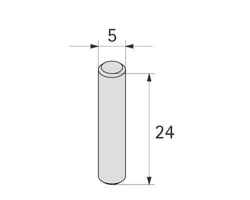 HETTICH Insteek-plankdrager, Verzinkt Ø 5 X 24 Mm, 200 Stuks 4 HETTICH Insteek-plankdrager, Verzinkt Ø 5 X 24 Mm, 200 Stuks - Afbeelding 2