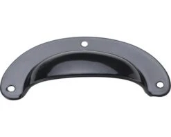 Komgreep Staalplaat Zwart, 73 Mm